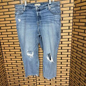 Maurices Brooklyn Relaxed Straight‎ Ankle Jeans Size 16W Short